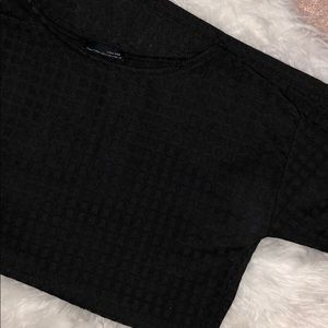 Long Sleeve Black Crew Neck
